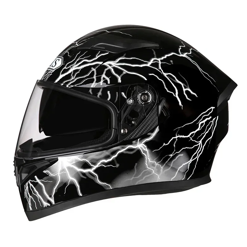 Motorcycle Helmet Men's Retro Aishi Cool Electric Vehicle Fully Covered Safety Helmet