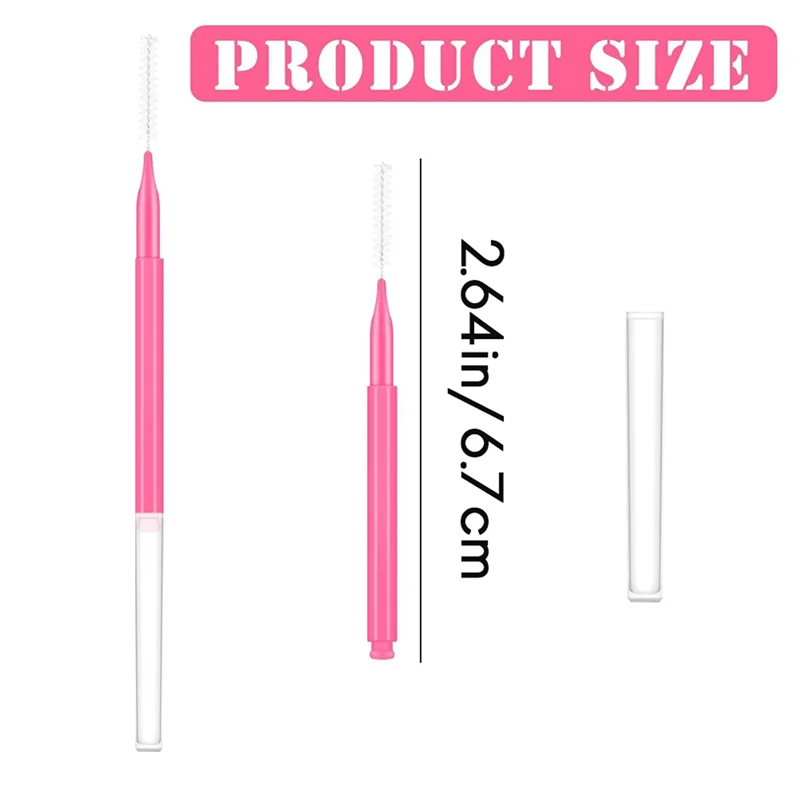ABLN-300 Pieces Mini Eyebrow Brush With Cap Brow Lamination Brush Eyebrow Spoolie Brush Comb Eyebrow Lash Lift Tools Lash view 6