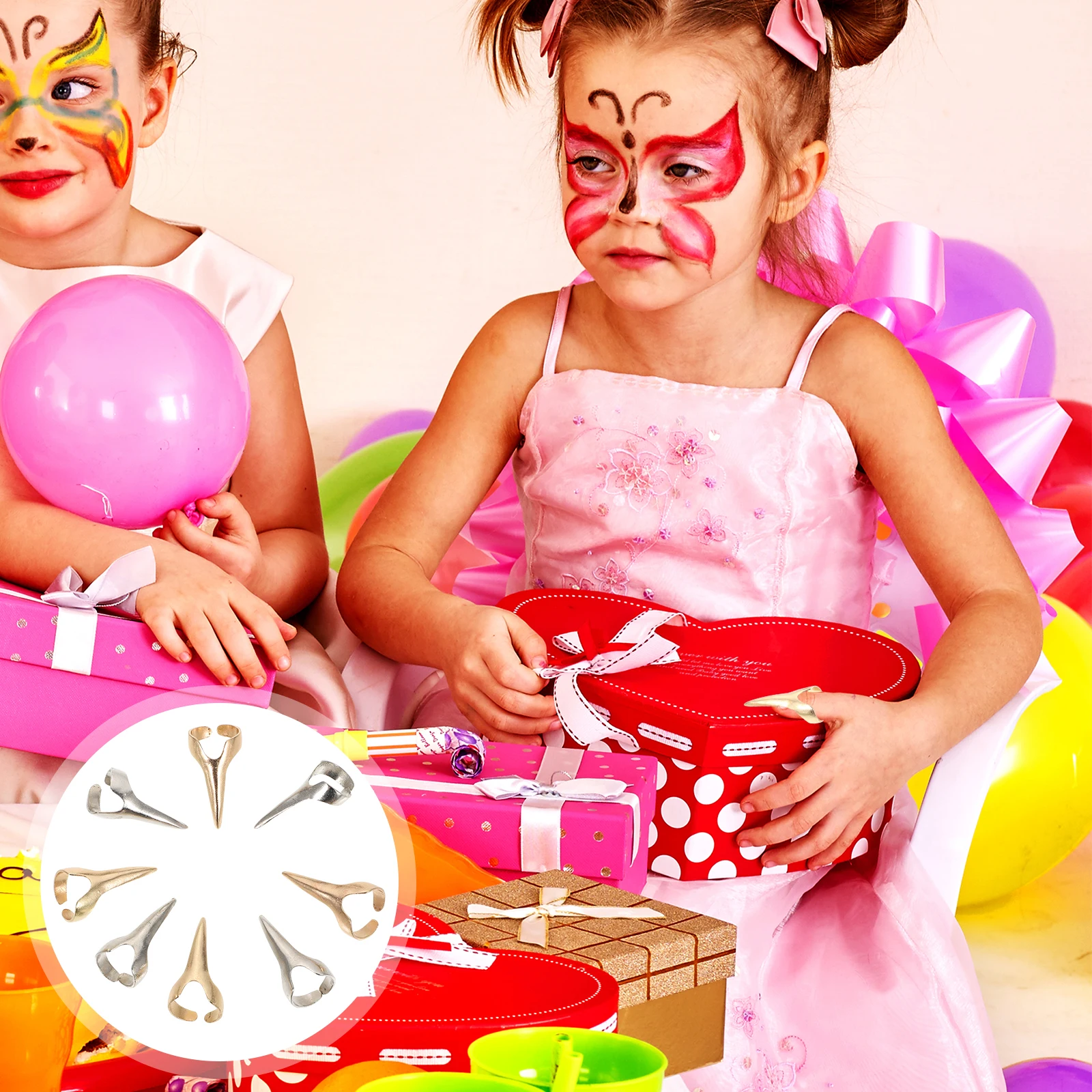 

8Pcs Finger Rings Halloween Party Rings Punk Style Festival Finger Decor for Adults Wear-Resistant Long-Lasting Design