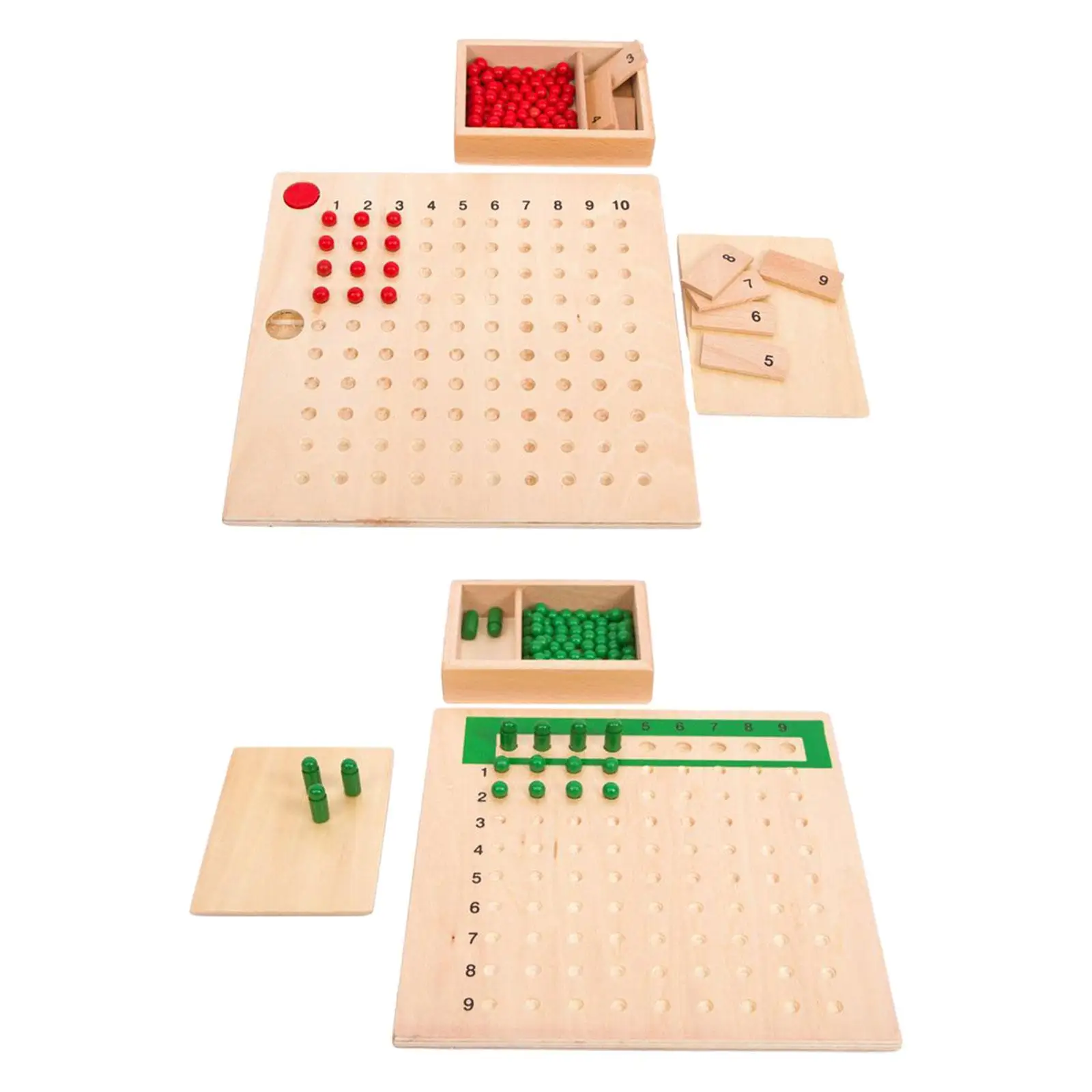 Montessori Math Boards Educational Toy Table Board Game Homeschool Preschool Wooden Math Learning Materials for Children Kids