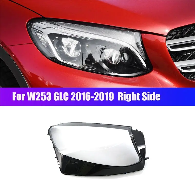 #36T  Headlight Len Cover,Right for Mercedes-Benz Headlight Lens Cover Head Light Lamp Shade (Transparent)