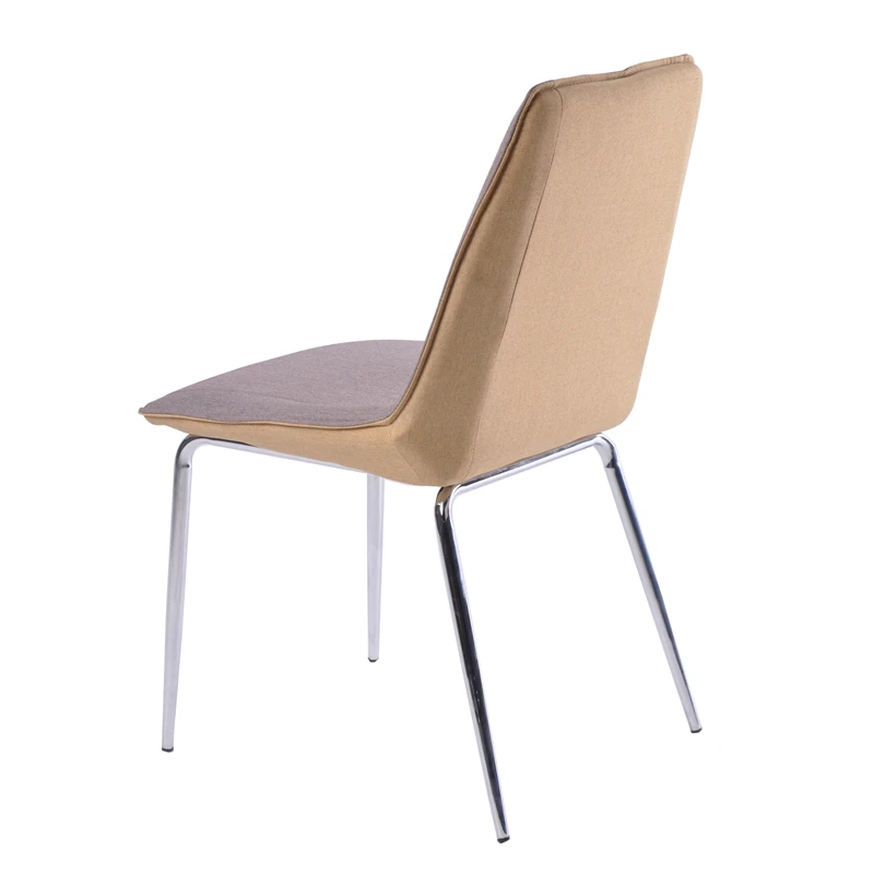 xx-Home Restaurant Elegant Design Soft Seat Fabric Dining Chair With Metal Legs*