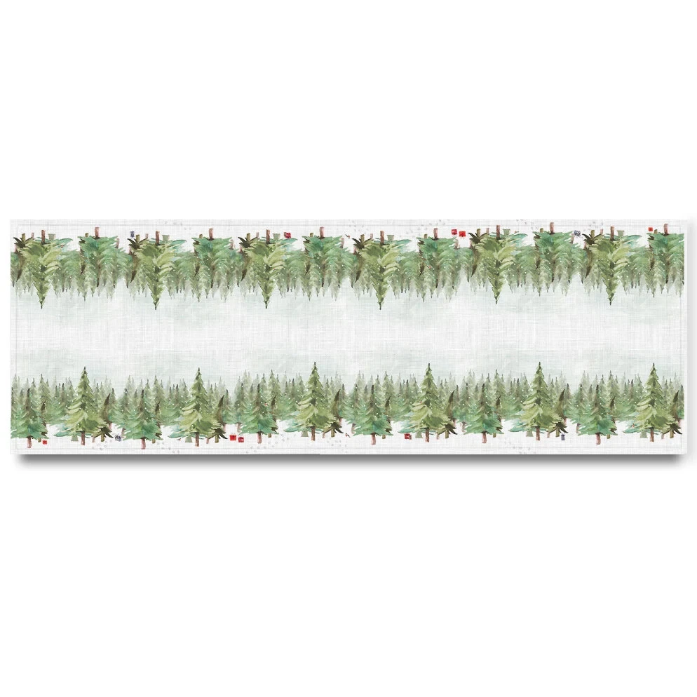 Christmas Table Runner & Topper Paws in the Snow Design Custom Size Linens for Holiday Decor Perfect Christmas/Housewarming Gift