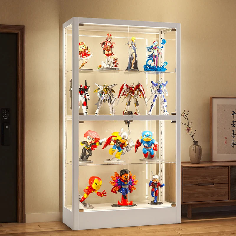 LEGO Figure Display Cabinet Model Toy White Dust Storage Cabinet Display Rack Household Glass Locker
