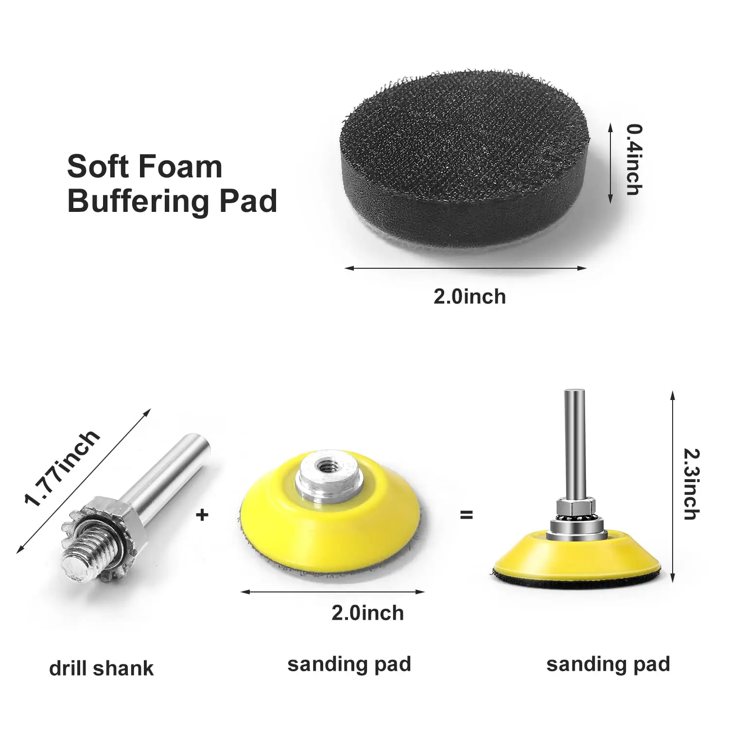 Imagem -05 - Wet Dry Hook e Loop Lixa Pads Kit Disco de Lixar Backer Plate Espuma Tampão Pad 6010000 Grades 120 Pcs