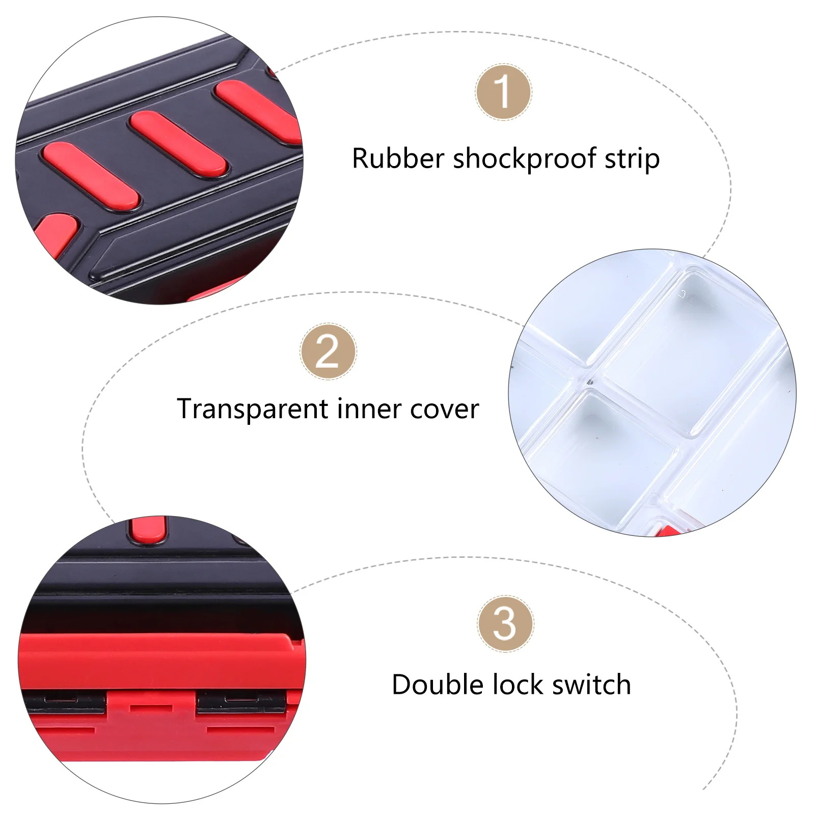 

Fishing Tackle 15.5X8.5X4CM Black Waterproof Lure ganizer Fishing Supplies Gear Storage Tray Boxes Supplies Accessories