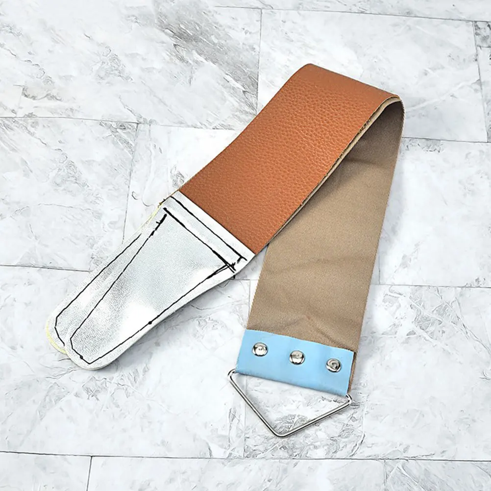 

2 Pcs Razor Sharpening Cloth Strop Dual-sided Strap Household Straps Barber Shop Double-sided Razors Tool