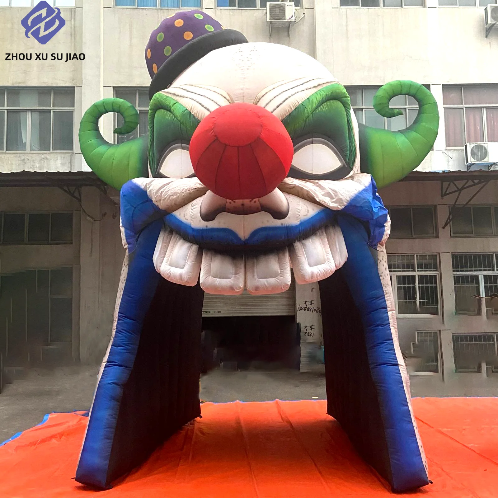 

Открытый Хэллоуин декоративный гигантский надувной туннель с головой клоуна злой клоун череп входная арка для украшения целей