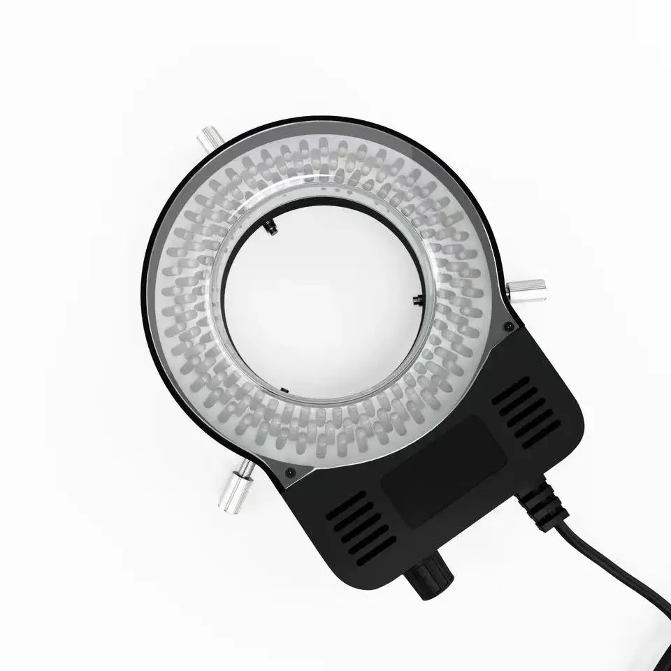 Microscopio LED Ring Light Illuminator Lamp per microscopio Circle Light Industrial Microscope Camera Light source EU Plug