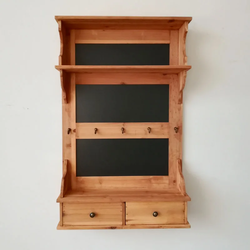 

Настенный органайзер для кофейных кружек, деревенский чайный сервиз из цельного дерева, полка, креативный кухонный шкаф для хранения, декор стен фермерского дома