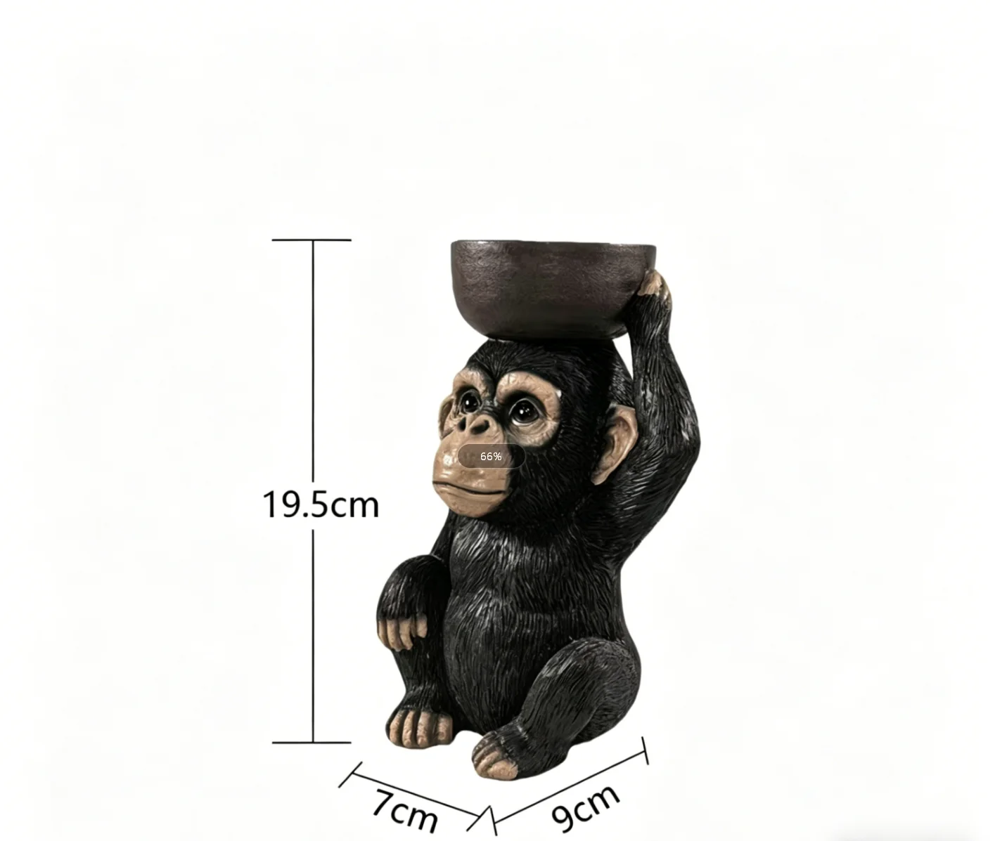 Cute Monkey Resin Succulent Planter, Creative Garden Decor Flower Pot for Outdoor Patio