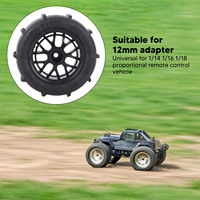 4 Pcs RC Beach Tires 1/14 1/16 1/18 Universal Rubber Plastic Good Grip Strong Cushioning RC Car Desert Wheels
