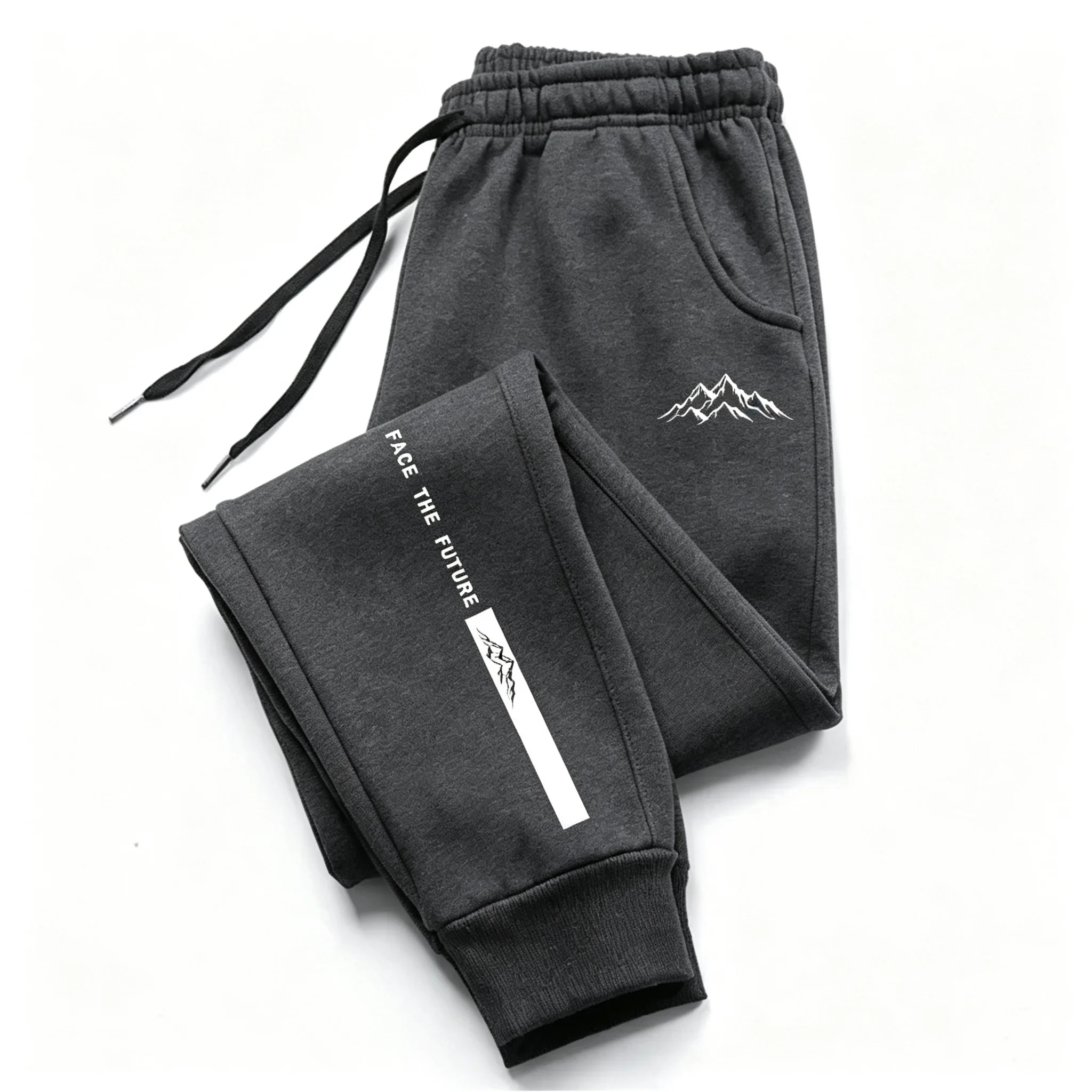 Modische Herren-Jogginghose mit Print, lässige lange Hose für Outdoor, Laufen, Sport, Jogging, elastischer Bund, Alltag, Streetwear – Detail 7