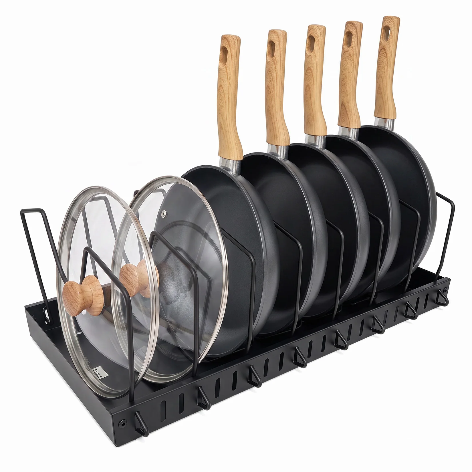 Expandable Pot and Pan Organizer Rack Set