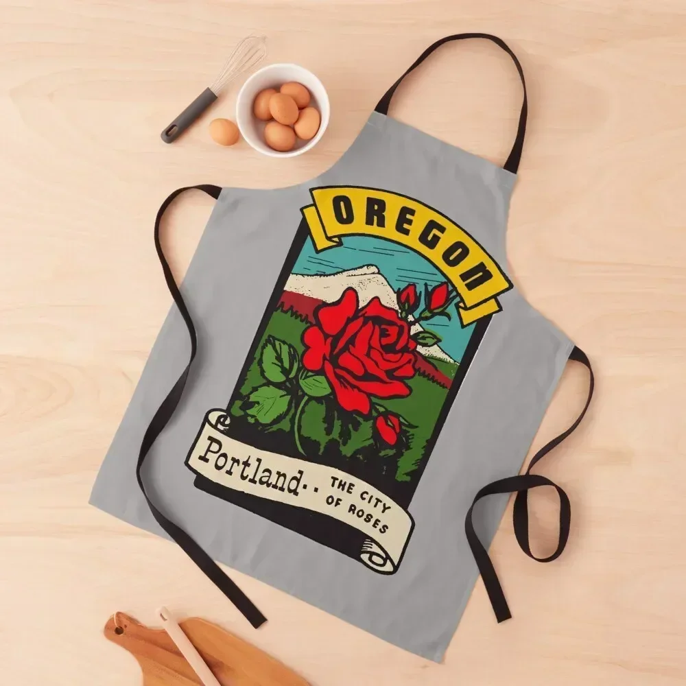 

Vintage Portland Decal Apron esthetician Kitchen accessories christmas chef for man Apron