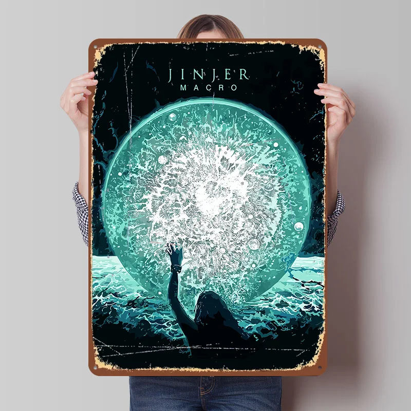 Jinjer Macro Album Cover Art Poster Customized Vintage Metal Signs Wall Art Retro Tin Plaque for Gamer Room Decoration At Home