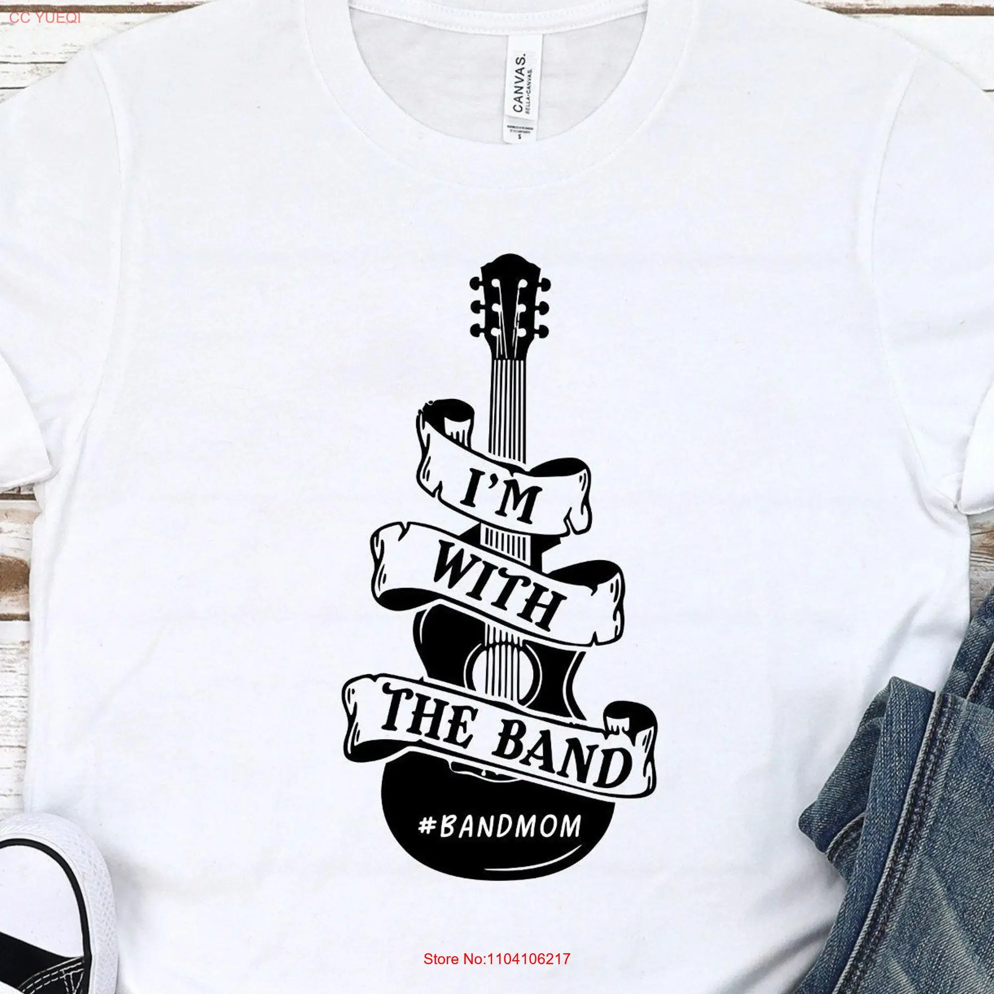 I m With The Band T Shirt Proud Mom For Birthday Guitar s long or short sleeves