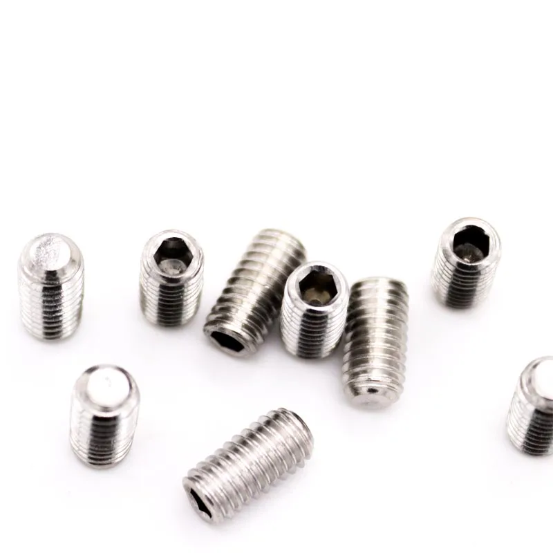 M1.6 M2 M2.5 M3 M4 M5 M6 M8 M10 M16 DIN913 304 Stainless Steel Allen Head Hex Hexagon Socket Flat Point End Grub Bolt Set Screw