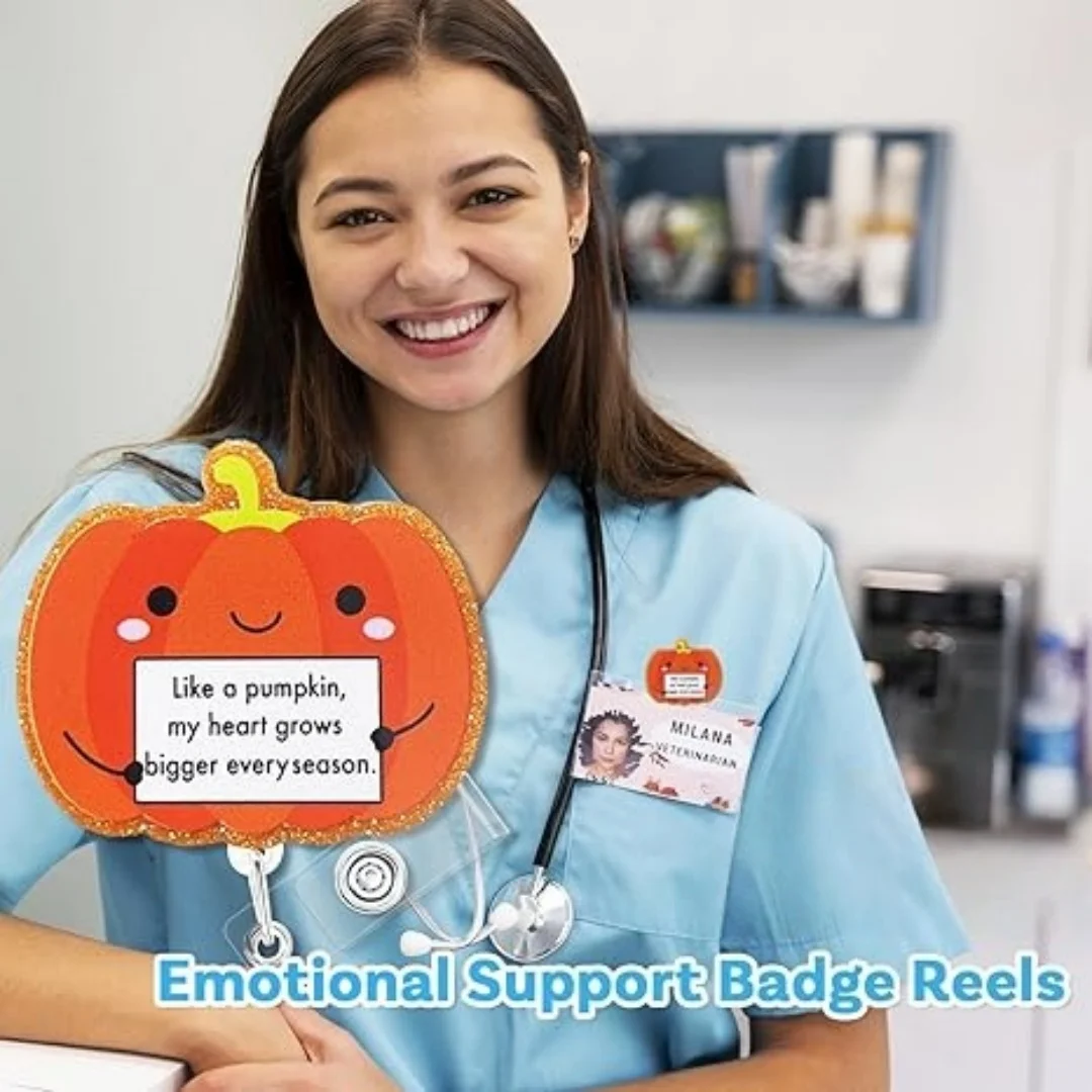 مضحك الفاكهة عبارات تحفيزية شارة بكرة البطاطس الإيجابية لطيف يقتبس ممرضة شارة أصحاب قابل للسحب اسم العلامة معرف حامل قصاصة #6