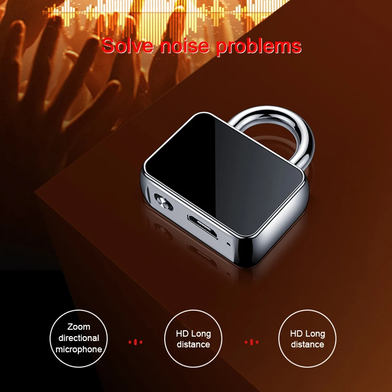 

Mini Voice Activated Recorder Digital Audio Recording Keychain Device Wearable Sound Professional Micro Dictaphone STTWUNAKE