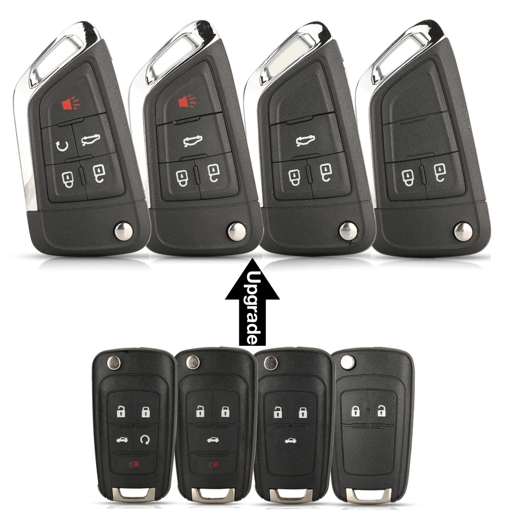 Jingyuqin الوجه البعيد مفتاح السيارة قذيفة 2/3/4/5 BTN ل شيفروليه لوفا/أفيو/كروز لأوبل فوكسهول شارة أسترا موكا ل بويك