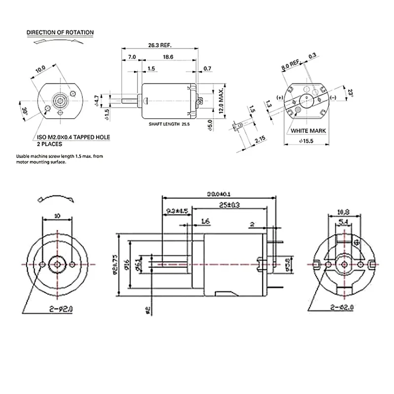 Mini DC Motor 130/140 With Worm Gear Plastic Gear DC3V5V6V DIY Toy Motor