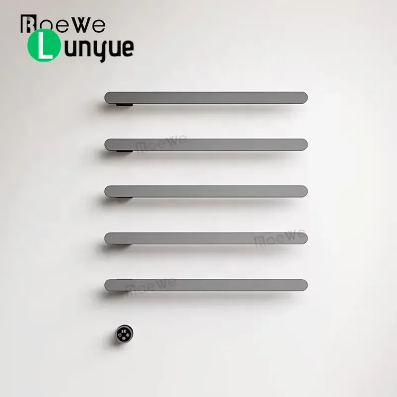 CE Certified PVD Surface Modern Wall Mounted Electric Towel Warmer Rack for Bathroom Heating Drying Shelf Home Decor