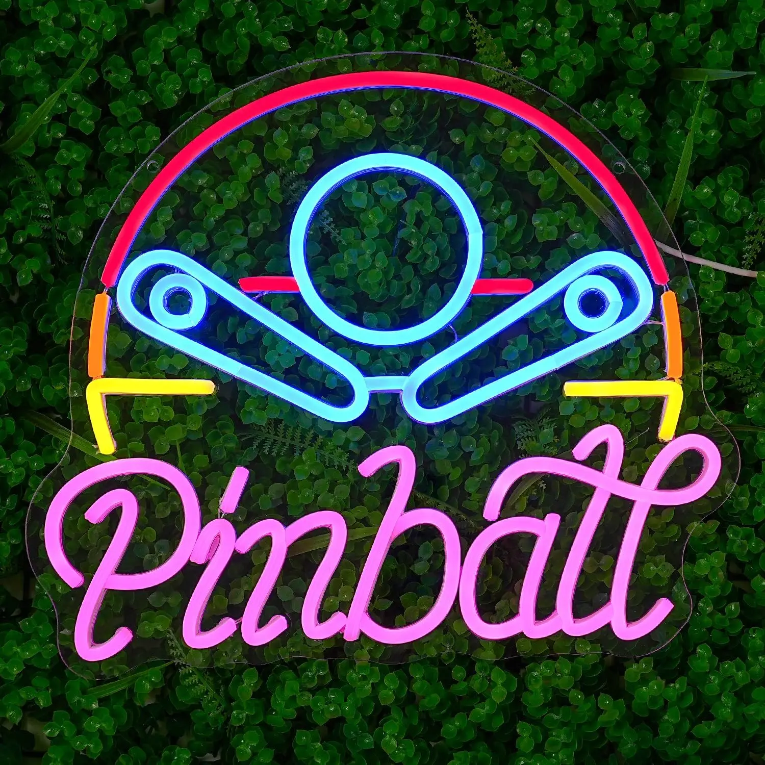 Pinball Neon Signs USB Powered LED Neon Light for Bedroom Living Room Office Game Room Bar Wall Decor Mall Man Cave Decoration