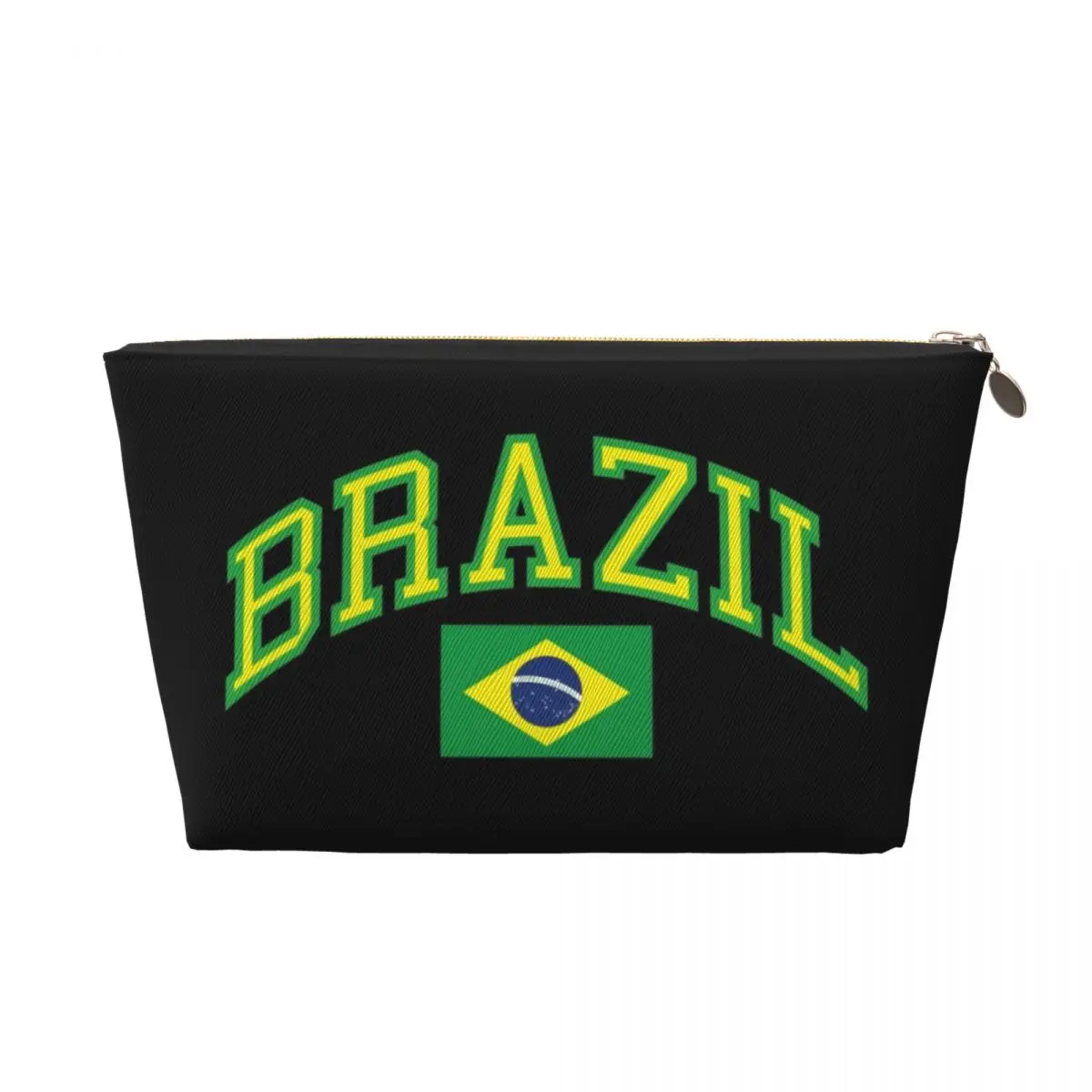 Custom Brazil Flag Travel Cosmetic Bag for Women Brazilian Makeup Toiletry Organizer Lady Beauty Storage Dopp Kit