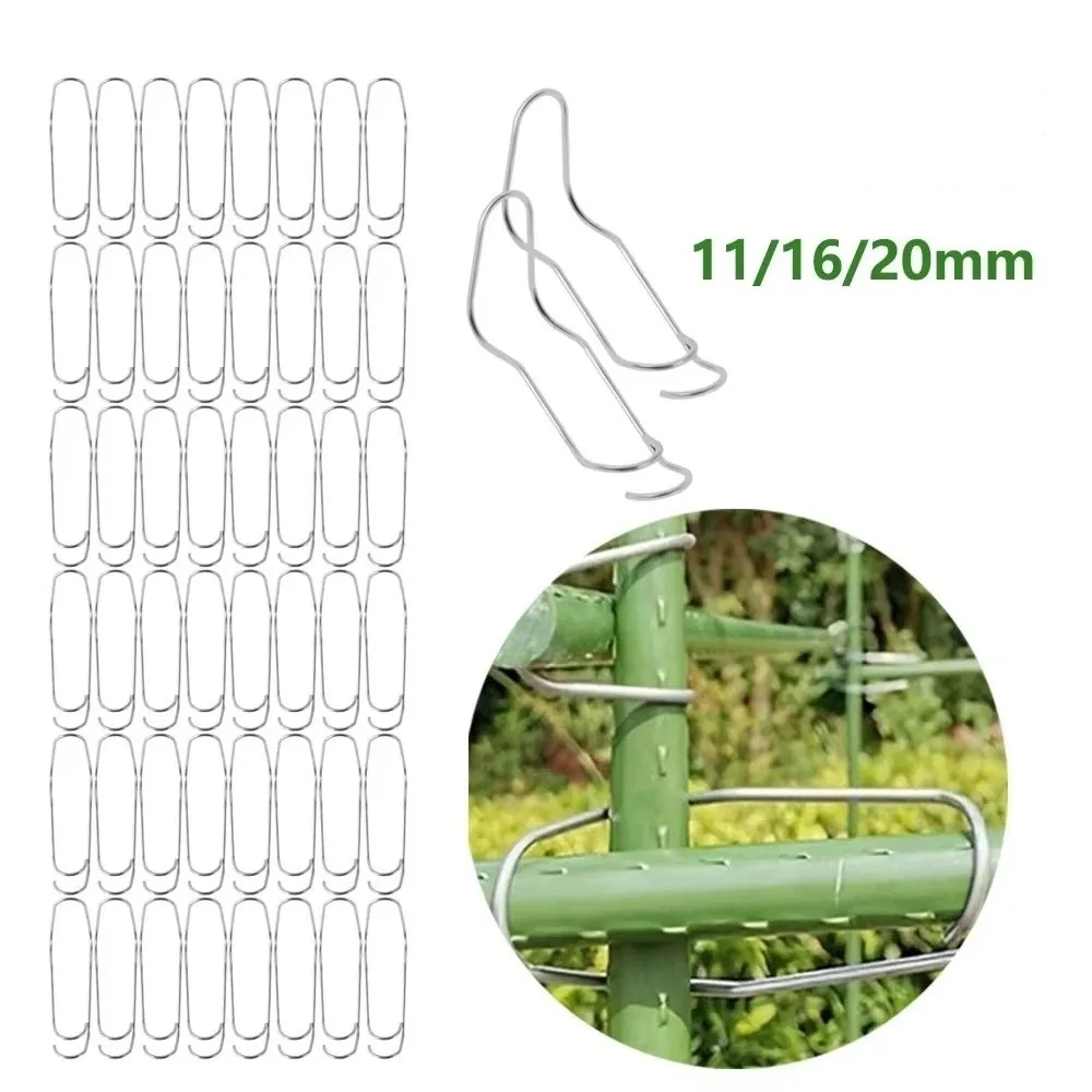 

30Pcs 11/16/20 MM Plant Trellis Connecting Buckles Heavy-Duty Iron Plant Connector Clip Spring Wire Clip Fixing Clamp