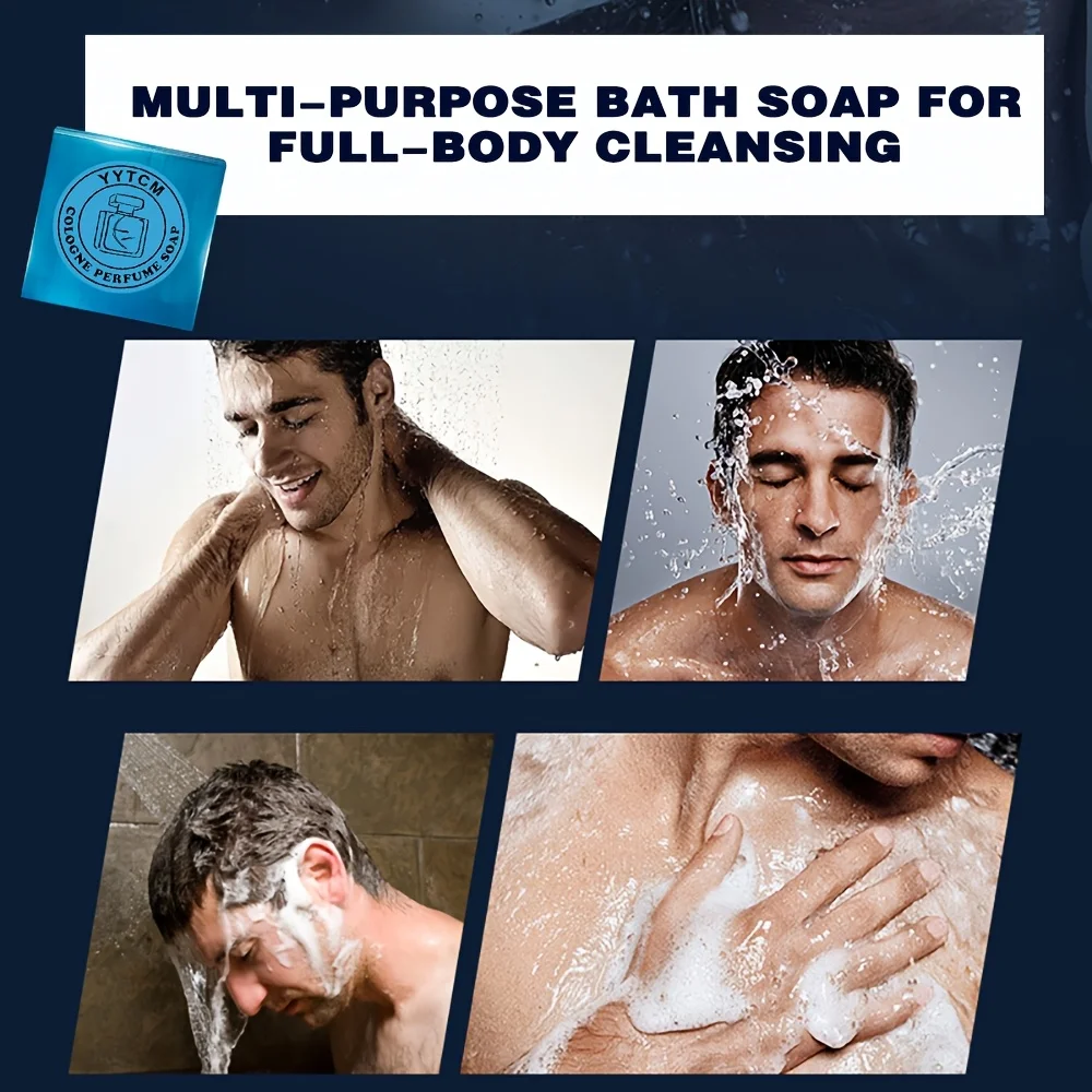 صابون كولونيا للرجال، صابون عطر كولونيا، صابون حمام، غسول الوجه، صابون الجسم بالزيوت العطرية، صابون يدوي الصنع 70 جرام