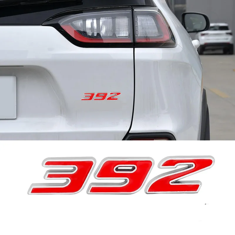 شعار محرك السيارة المعدني ملصقات السيارات لـ 392 6.4L شارة هيمي 345 شاحن هيمي قافلة دورانجو عيار رحلة تشالنجر المنتقم