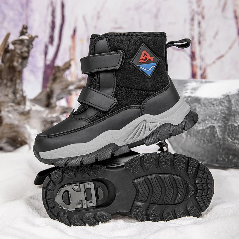 الشتاء الساخن بيع عالية أعلى أحذية رياضية دافئة للأطفال مقاومة للاهتراء مستقرة الثلوج الاحذية مريحة العصرية عارضة الأحذية