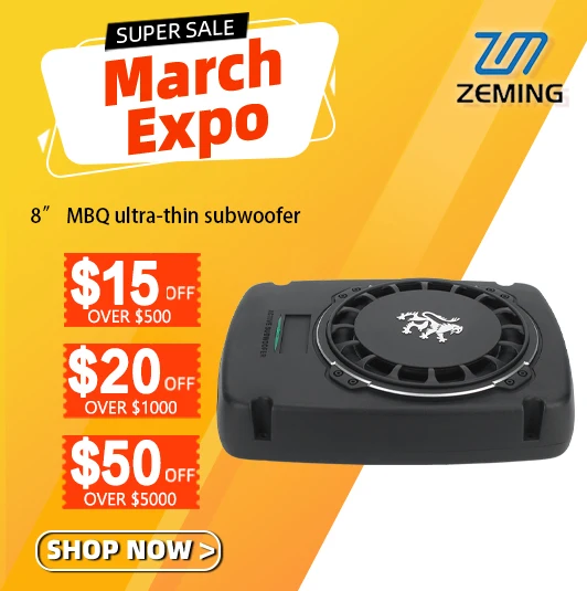 

Активный тонкий сабвуфер Zeming 8/10 дюймов 300W 400W 500W для автомобиля, плоский сабвуфер под сиденье