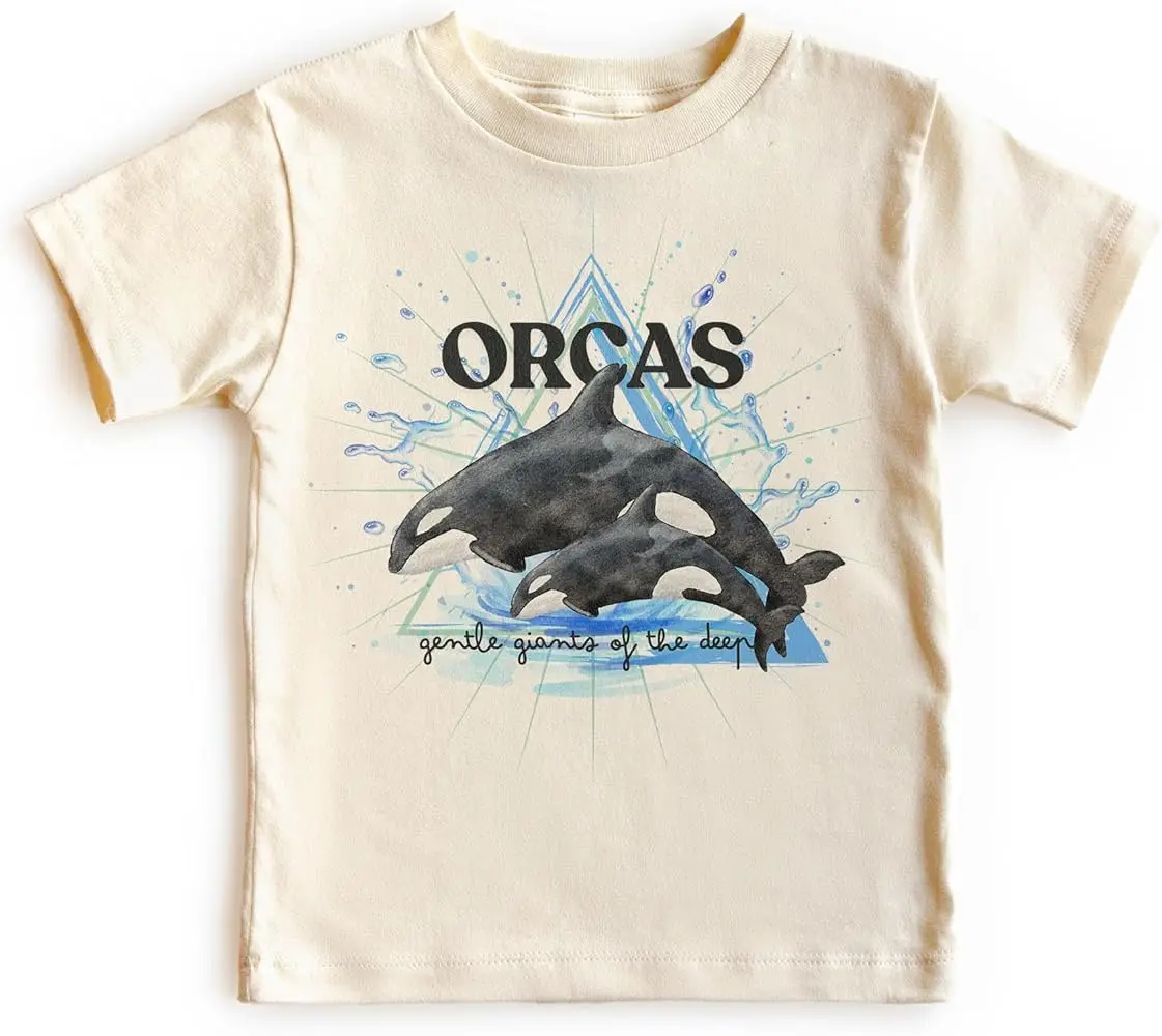 Orca Whales Toddler  - Marine Animal Biologist Aquarium Field Trip Outfit For Boys & Girls - Boho Natural Adult, Toddler &