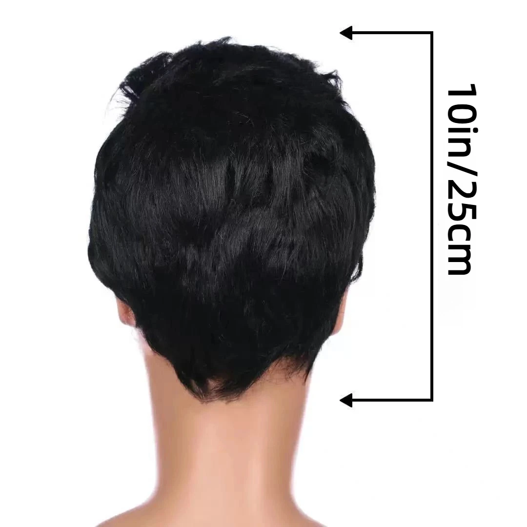 Men's Fashionable Black Wavy Disco Synthetic Wig, Fiber Material, Suitable for Role-Playing as a Rock Star in the 1950s