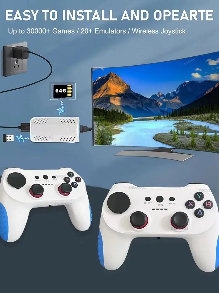 X10 Pro Retro Gaming Console 128G Game Stick Ingebouwde 50000 Retro Games 40+ Emulators S905 x 3 TV Video Game Consola - afbeelding 2