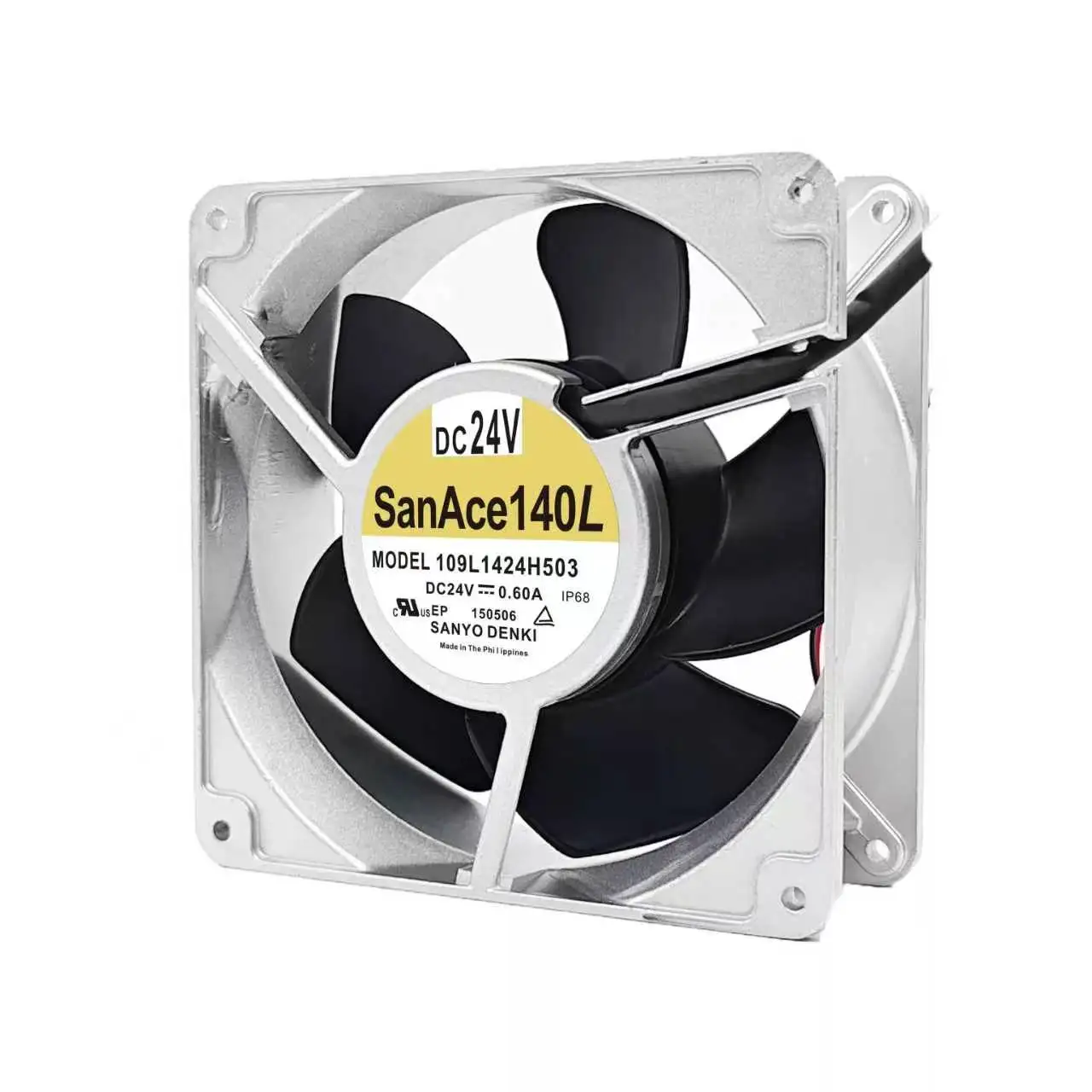 For SANYO DENKI San Ace 140L 109L1424H503 DC 24V 0.60A IP68 Waterproof 140mm Metal Server Industrial Axial Cooling Fan cURus