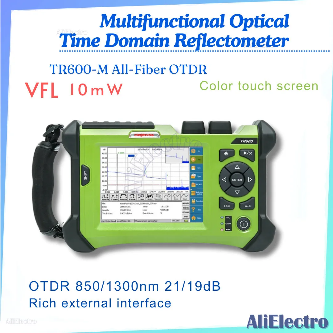 FTTH  OTDR De Fibra Optica TR600 OTDR Fiber Optic FC SC LC Conector Optical Time Domain Reflectometer OTDR