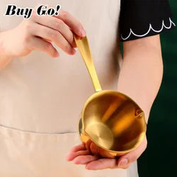 1PC Mini Sauce Heating Chocolate Pot Stainless Steel Butter Milk Kitchen Drip Pot Tableware Small Pouring Pots With Handle