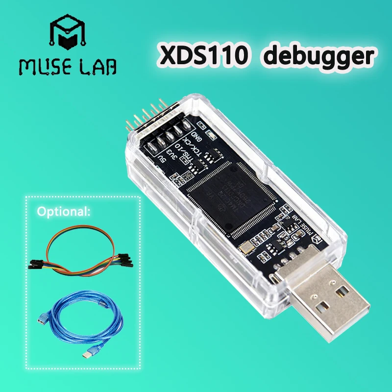 جهاز محاكاة مصحح الأخطاء XDS110 TI DSP/MCU C2000 حماية إلكتروستاتيكية التيار الزائد التوصيل والتشغيل، بدون سائق واقعي #1