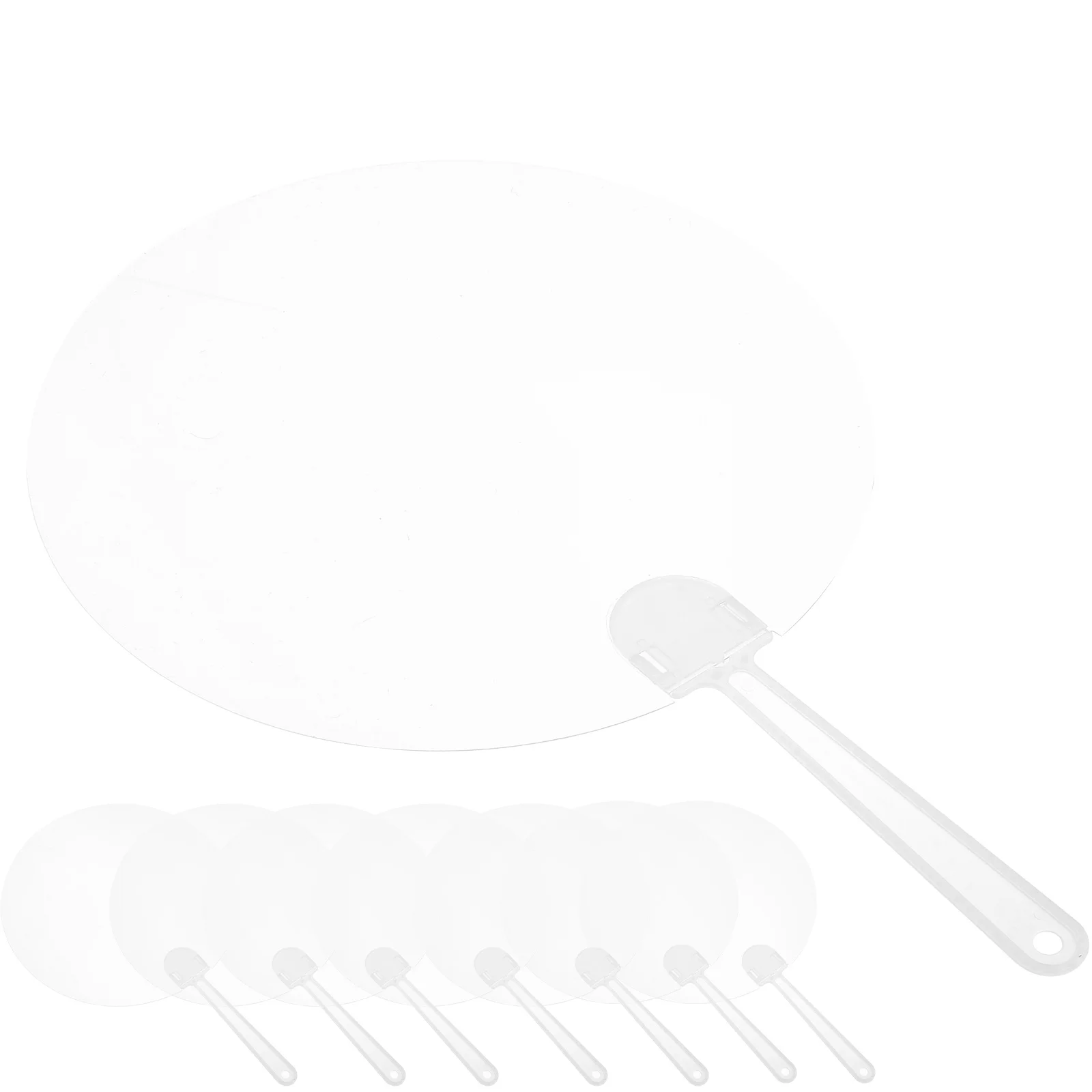 

8 Pcs Blank Round Fan Graffiti Diy Painted White Hand Summer Fans for Crafting to Children Painting
