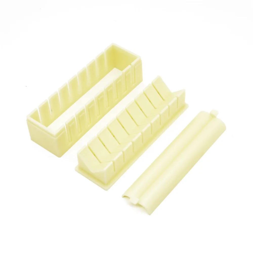 PC 3pc Sushi fabricant équipement Kit plastique Kimbap Sushi rouleaux moule rond carré en forme de coeur Sushi faisant des outils gâteau rouleau moule