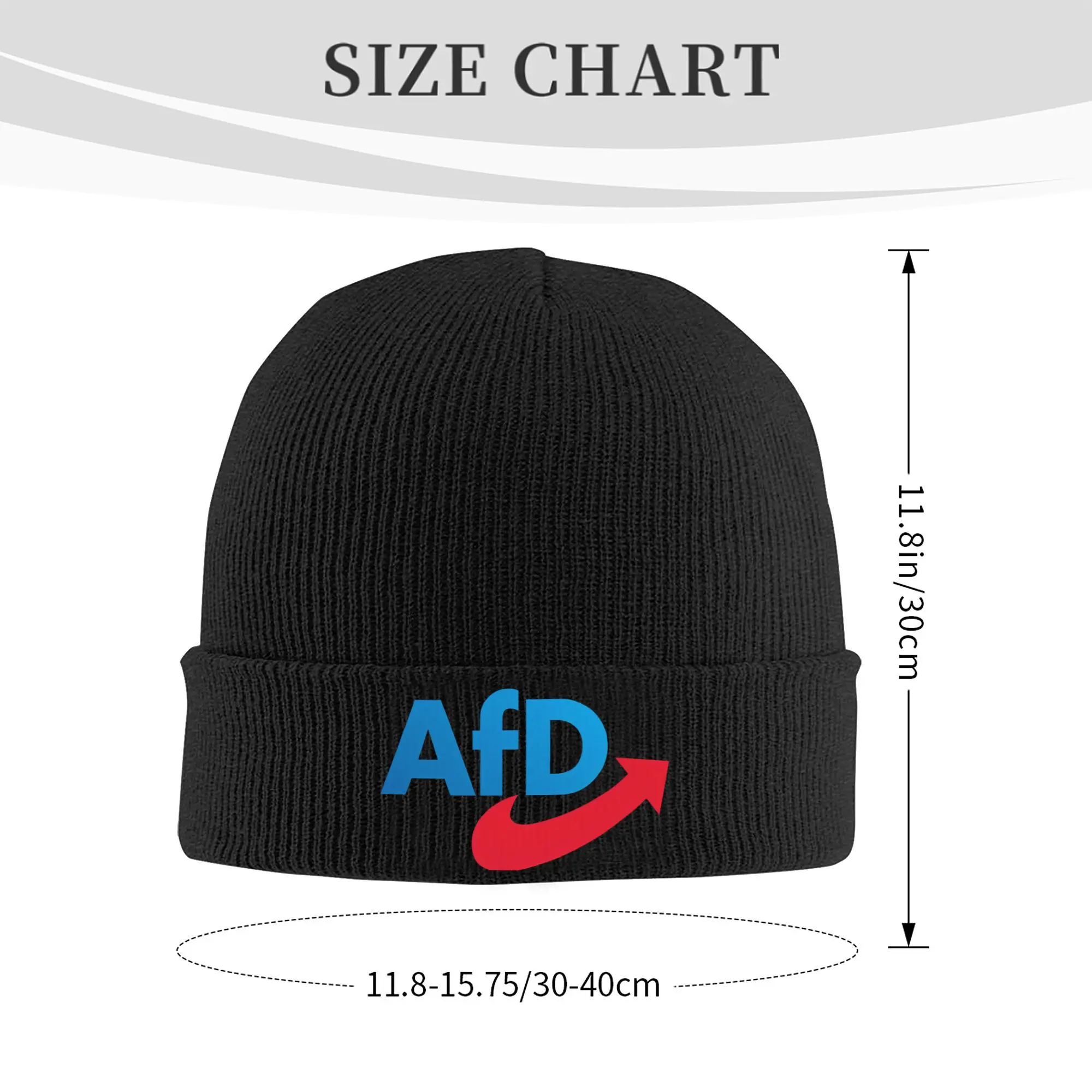 Alternative Afd Germany Knitted Caps for Women Men Beanies Winter Hat Acrylic  Hip Hop Melon Cap