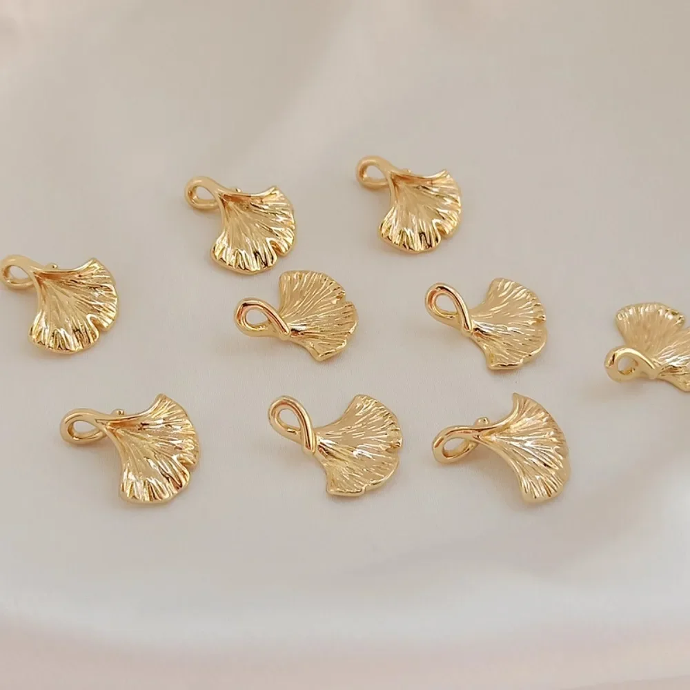 

14k Copper-clad Gold Accessories, Apricot Leaf Pendant, Bracelet, Necklace, Pendant, Earring, Diy Handmade Jewelry Materials