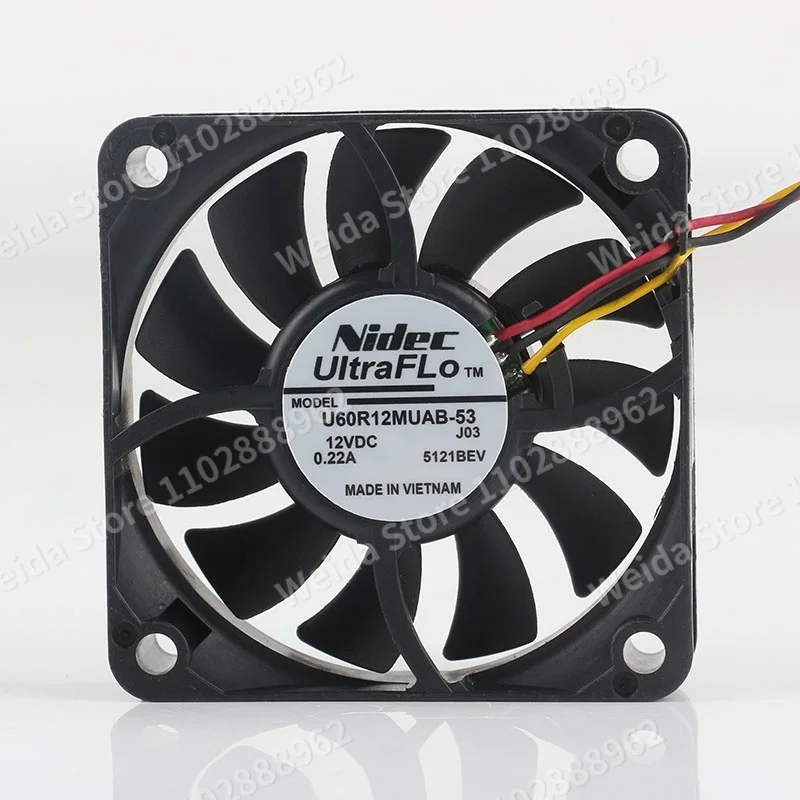 

Original and genuine NIDEC U60R12MUAB-53 12V 0.22A 6015 6CM industrial fan cooling fan