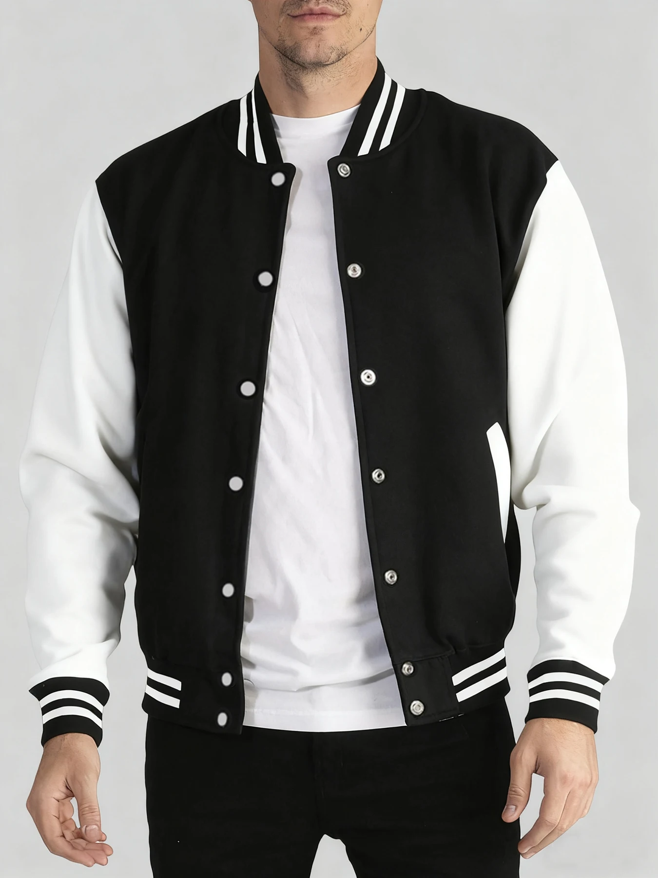 

Мужская осенне-зимняя флисовая бейсбольная форма, спортивная куртка с карманами, свободная уличная мужская одежда, повседневная однотонная бейсбольная майка в стиле ретро