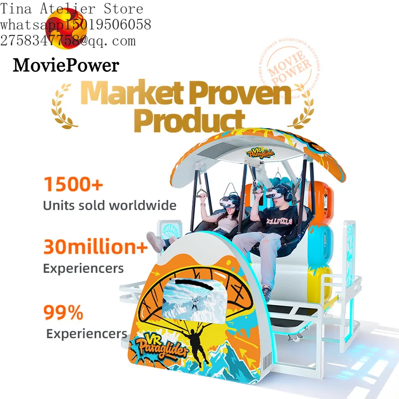Indoor Amusement Park VR Cinema Simulator 9D Entertainment VR Paraglider Flight Simulation VR Game Machine for Business with CE