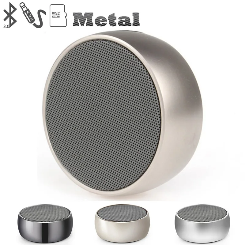 Mini Wireless Bluetooth Speaker Portable Small Steel Gun Metal Heavy Subwoofer Powerful Outdoor Mini Bluetooth Small Speaker