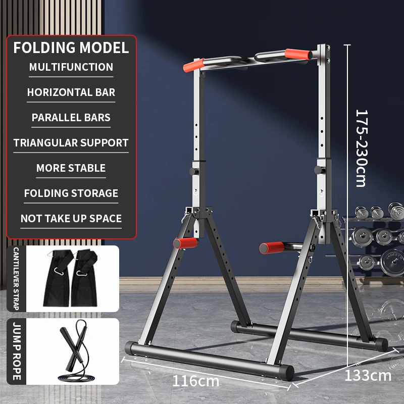 Folding Horizontal Bar Multi-functional Indoor Home Courtyard Steel Pipe Telescopic Pull-up Without Punching Fitness Rack